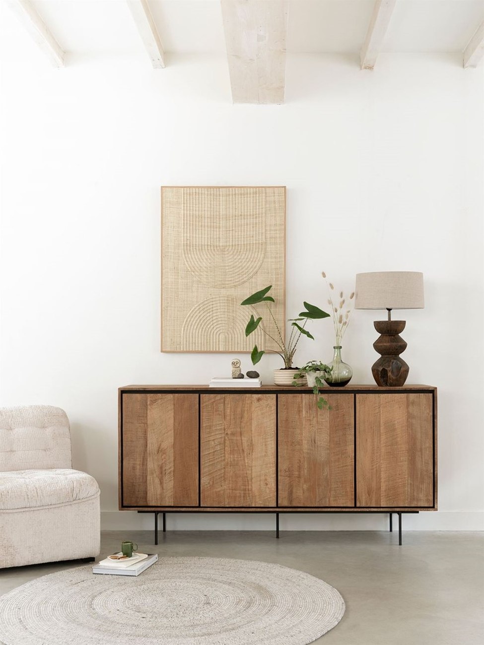 Sideboard Metropole aus recyceltem Teakholz, 180 cm