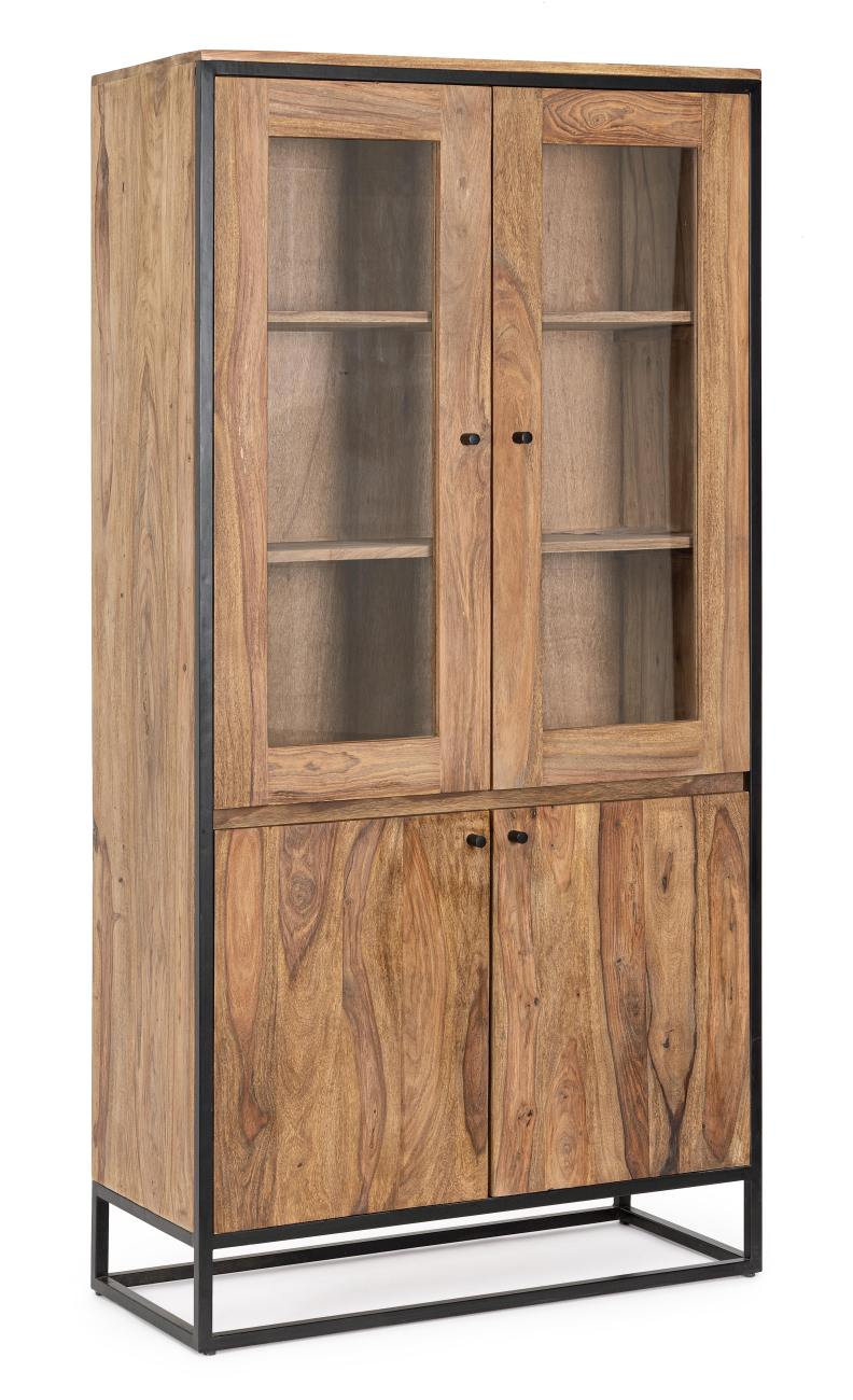 Vitrine Nartan aus Sheesham-Holz, 88 cm