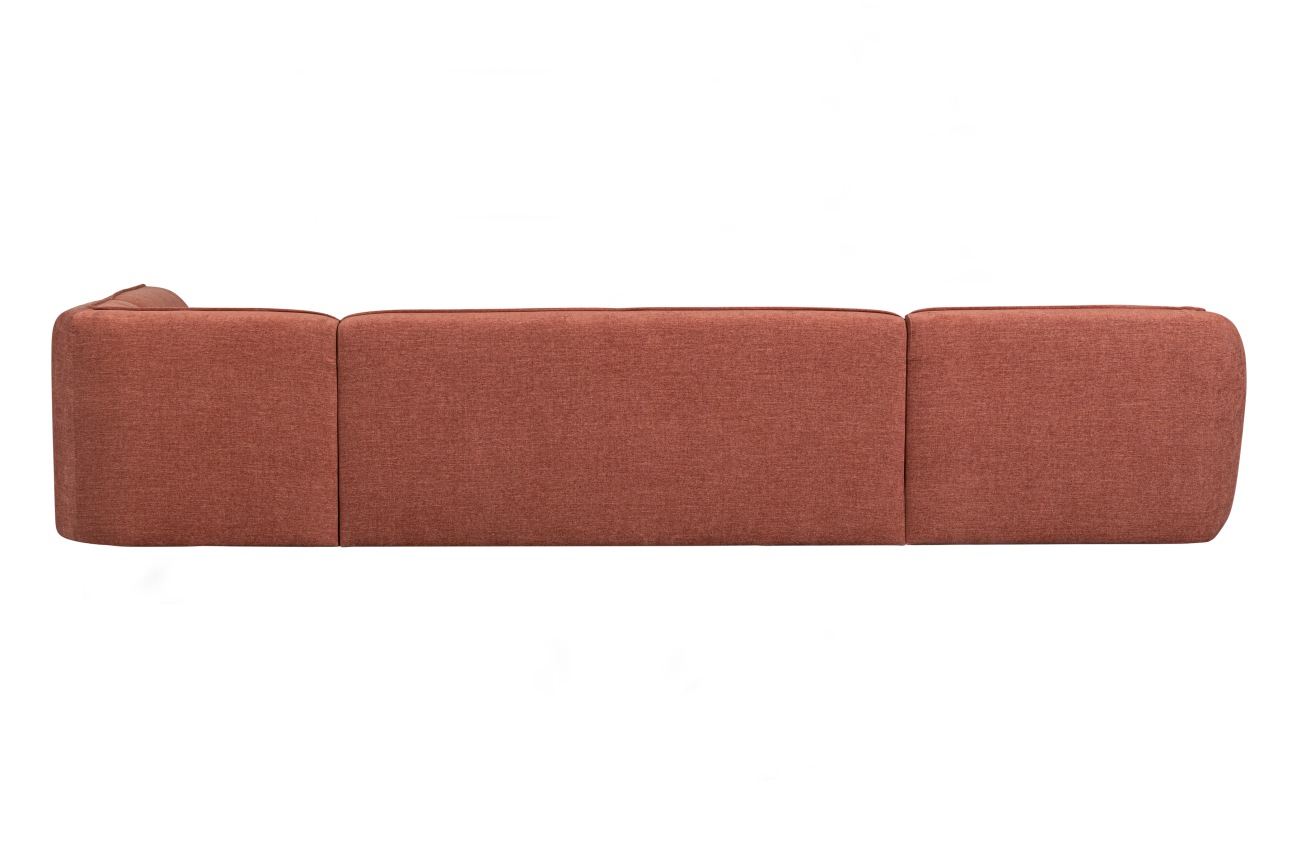 Sofa Polly U-Form aus Webstoff Rechts, Rosa