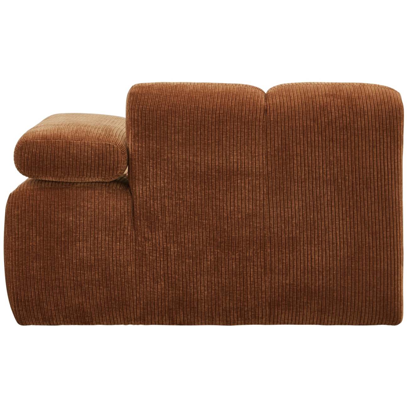 Modulsofa Mojo Flachcord 1er Arm-Rechts, Rostbraun