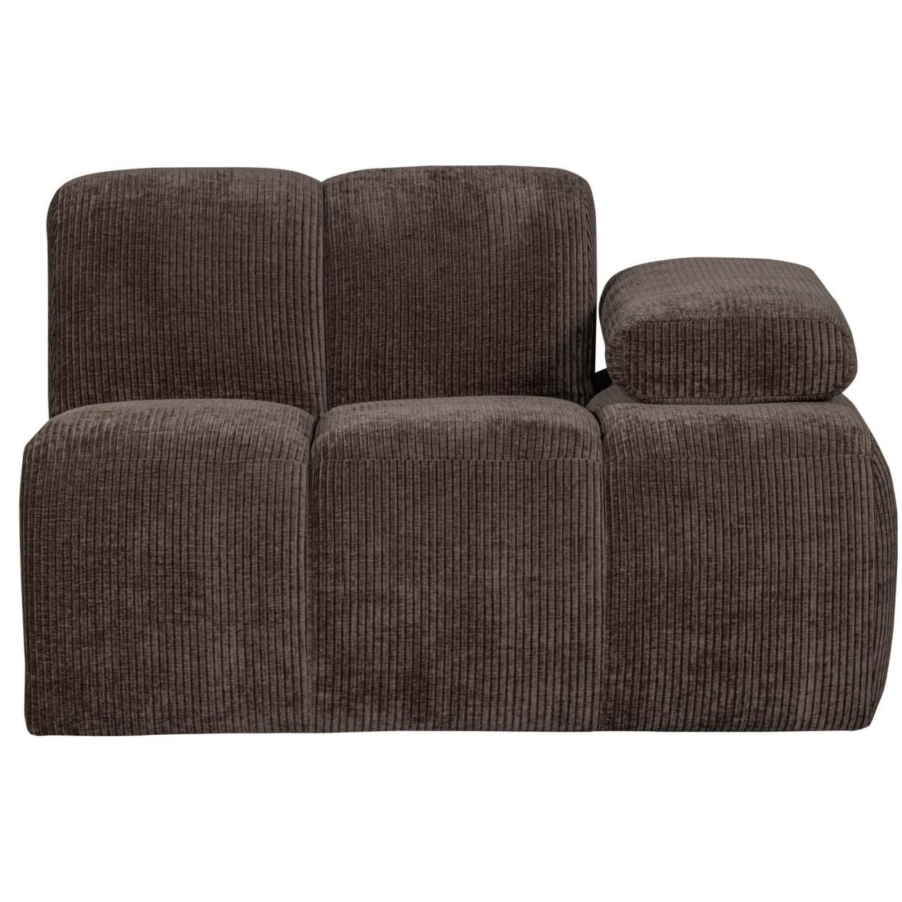 Modulsofa Mojo Flachcord 1er Arm-Rechts, Braun