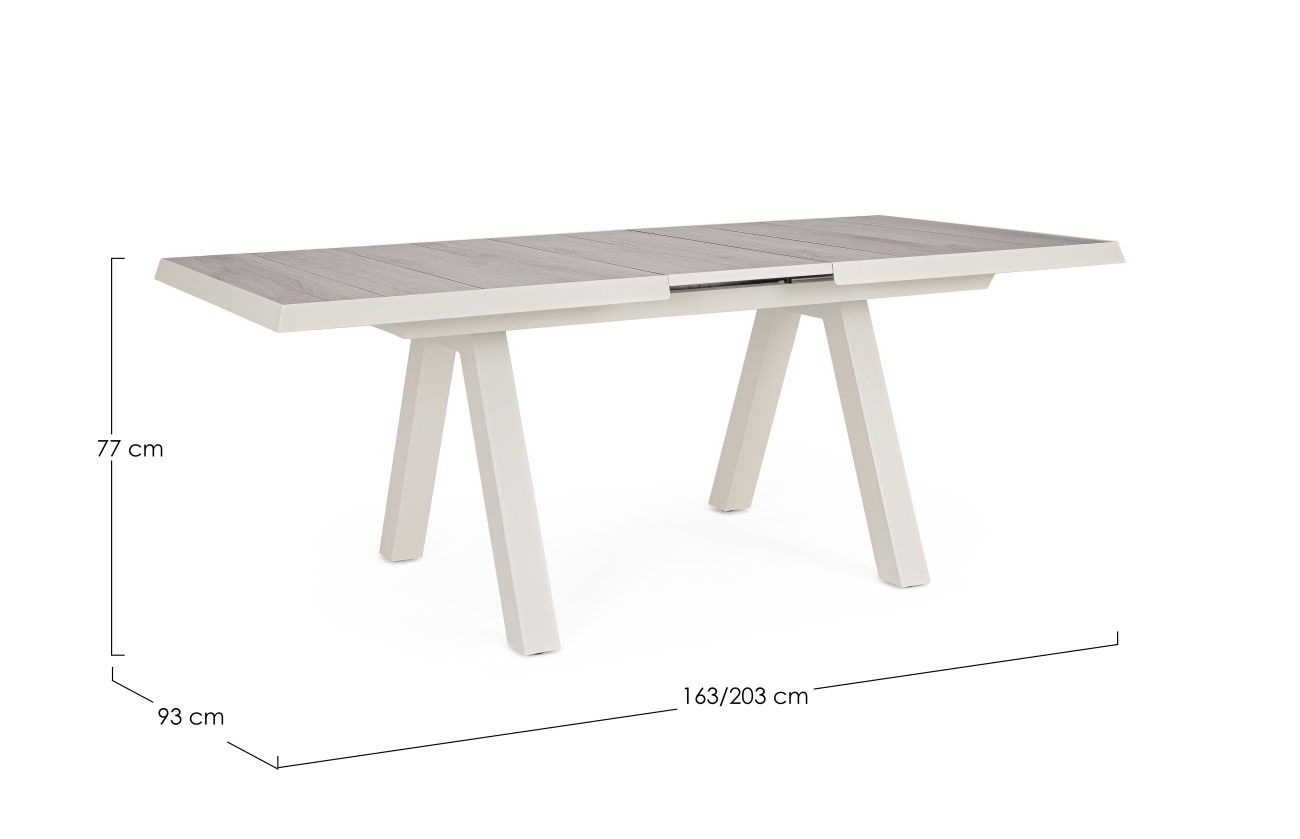 Gartenesstisch Krion Ausziehbar, 163-203x93 cm, Pelikan