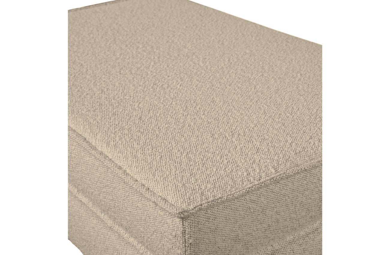 Hocker Rodeo aus Boucle-Stoff, Beige