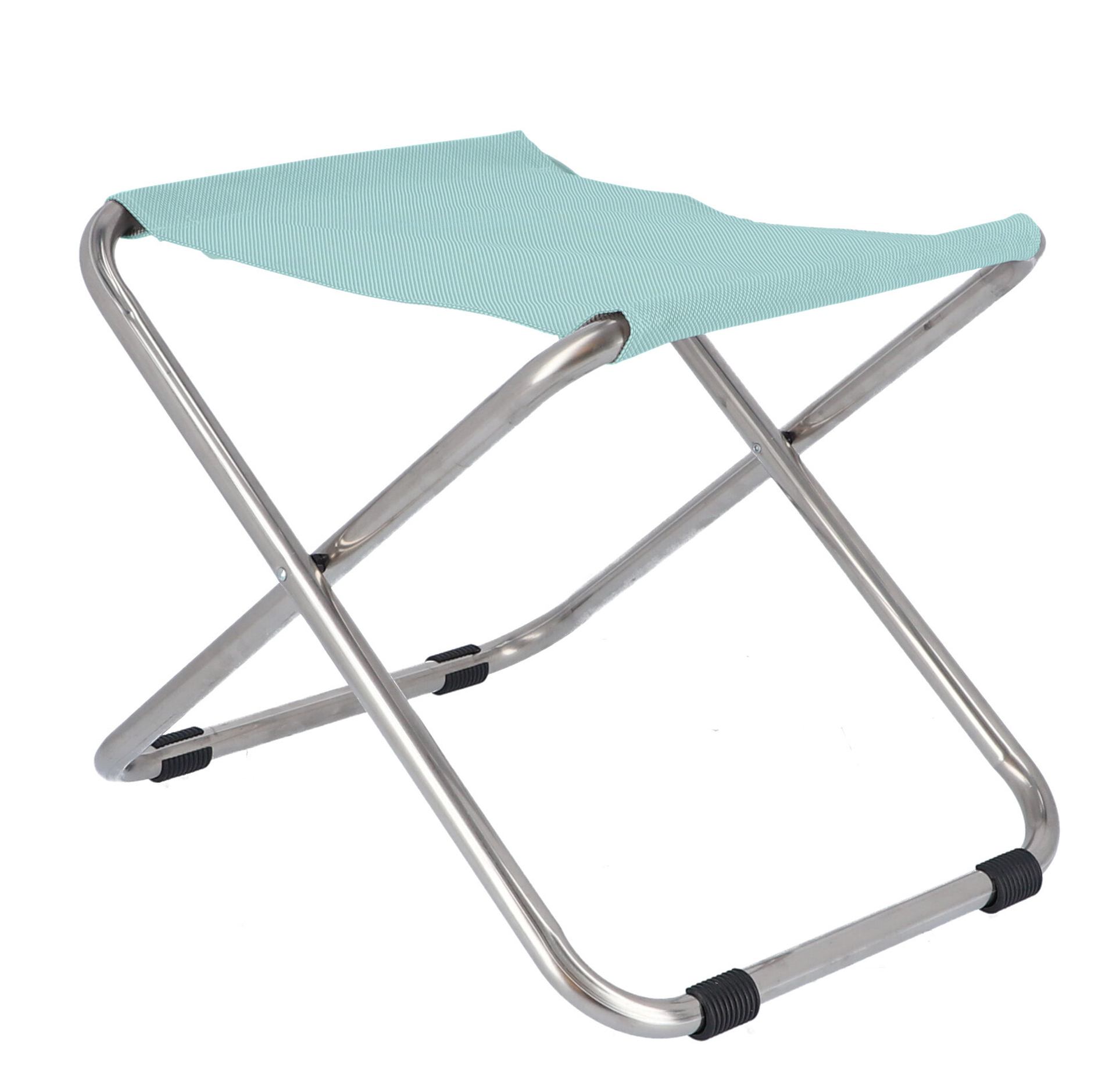 Hocker Chico aus Aluminium, Aqua