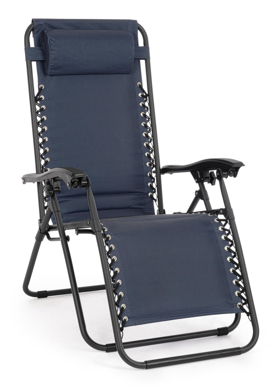 Loungesessel Wayne aus Metall, Blau