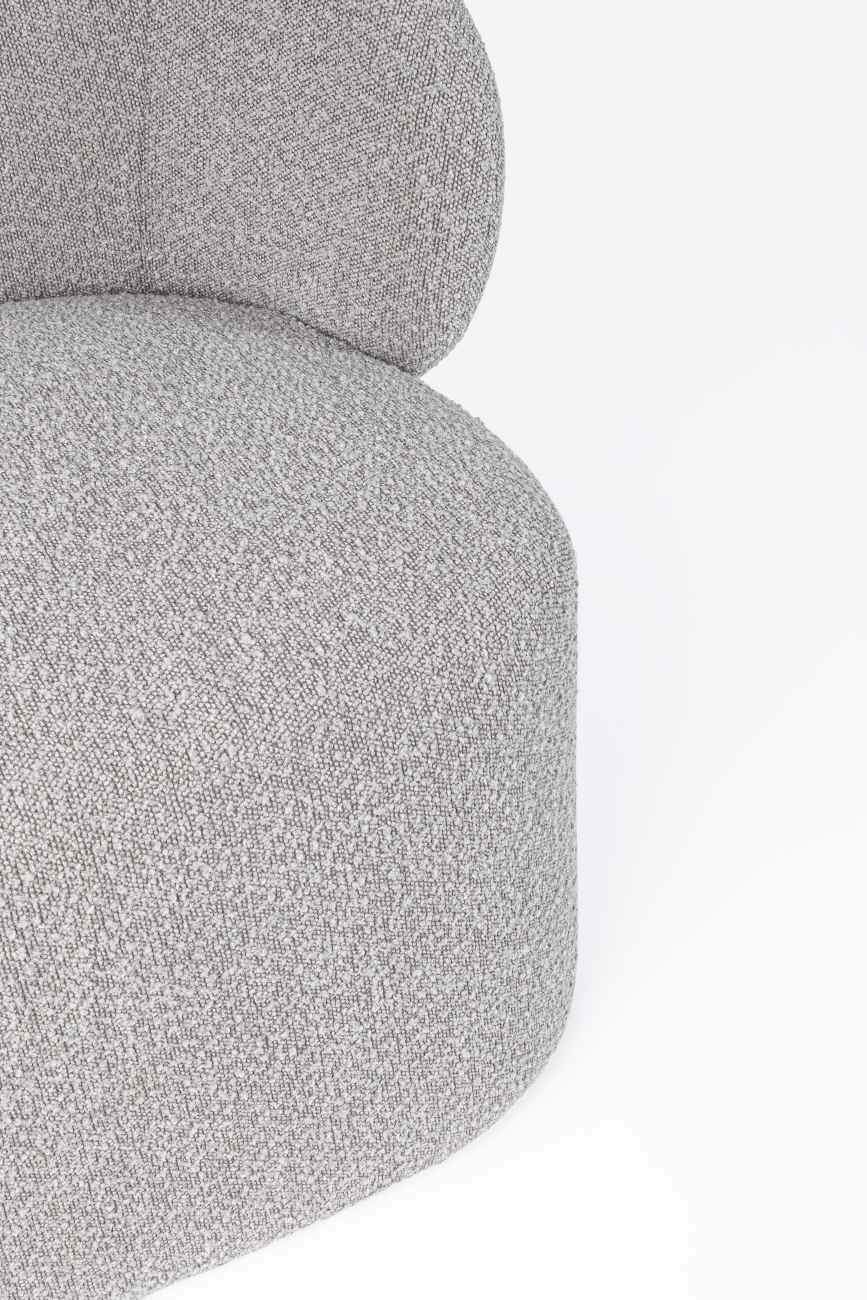 Sessel Babila aus Boucle-Stoff, Grau