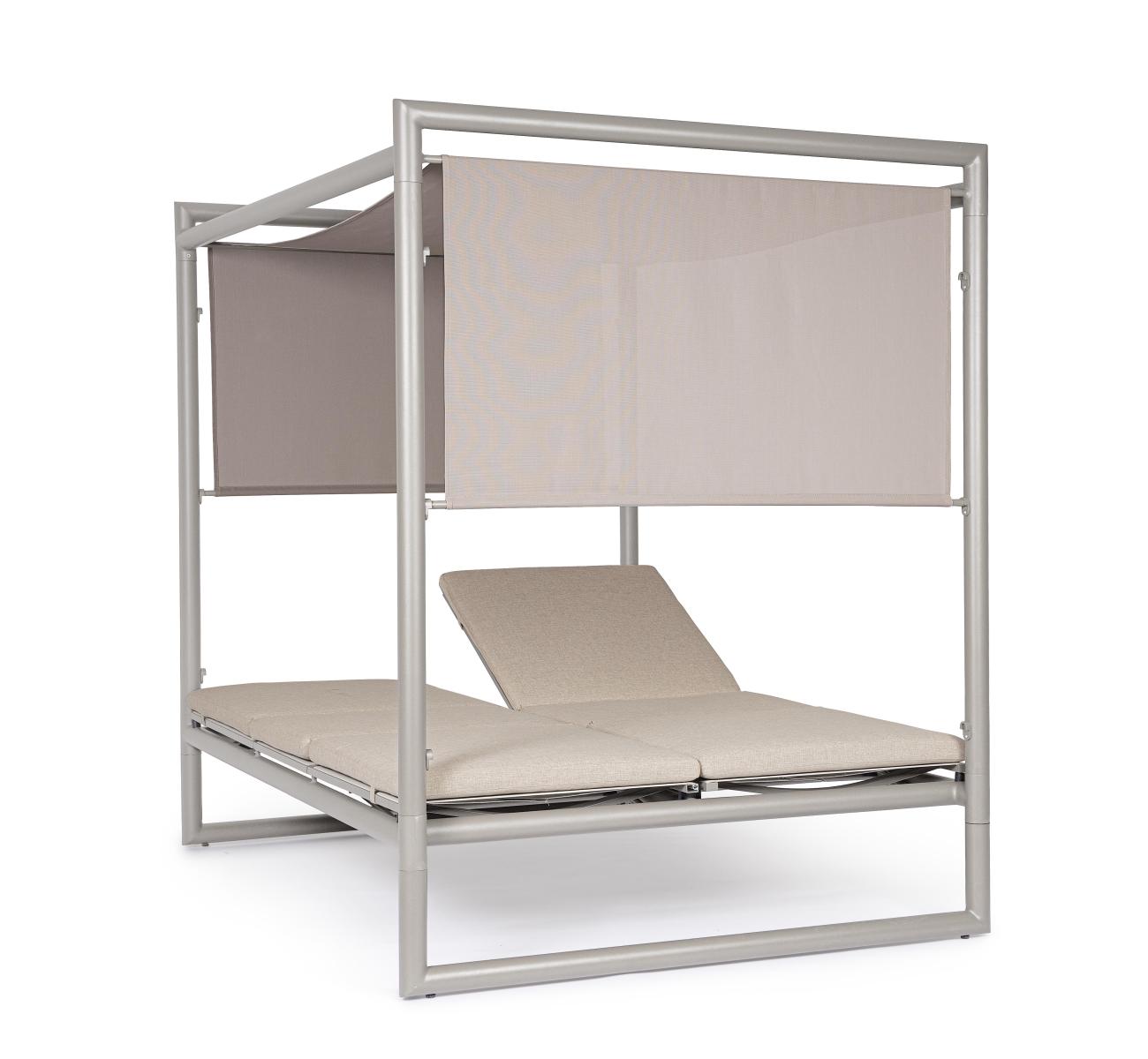 Gartendaybed Konnor aus Aluminium, Rastin