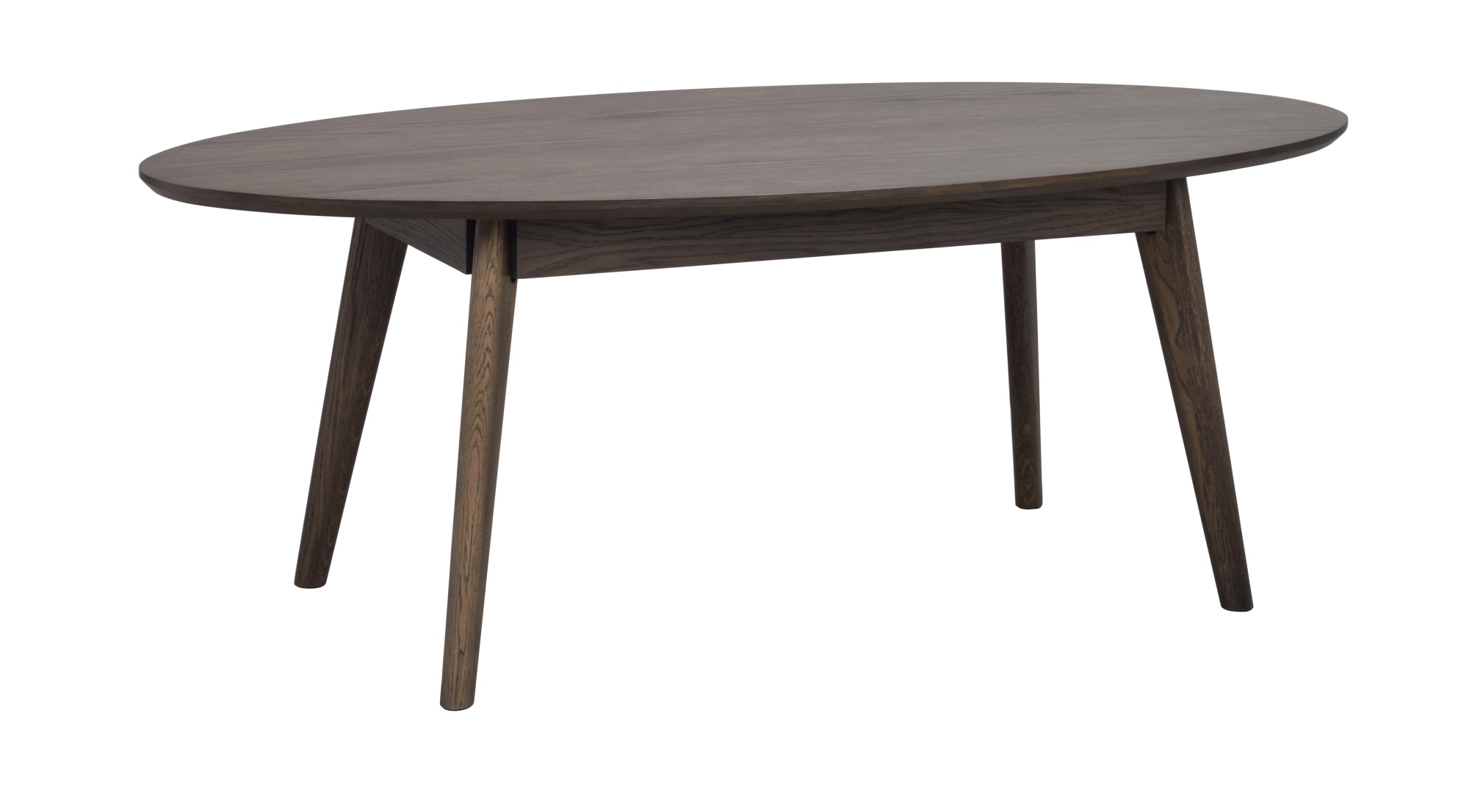 Couchtisch Yumi Oval 130x65cm, Esche Braun