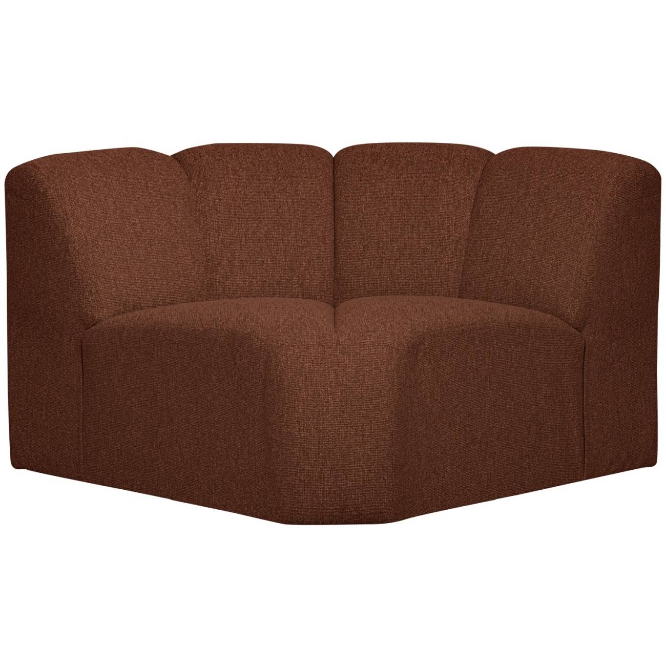 Modulsofa Mojo Boucle Eck-Element, Rostbraun