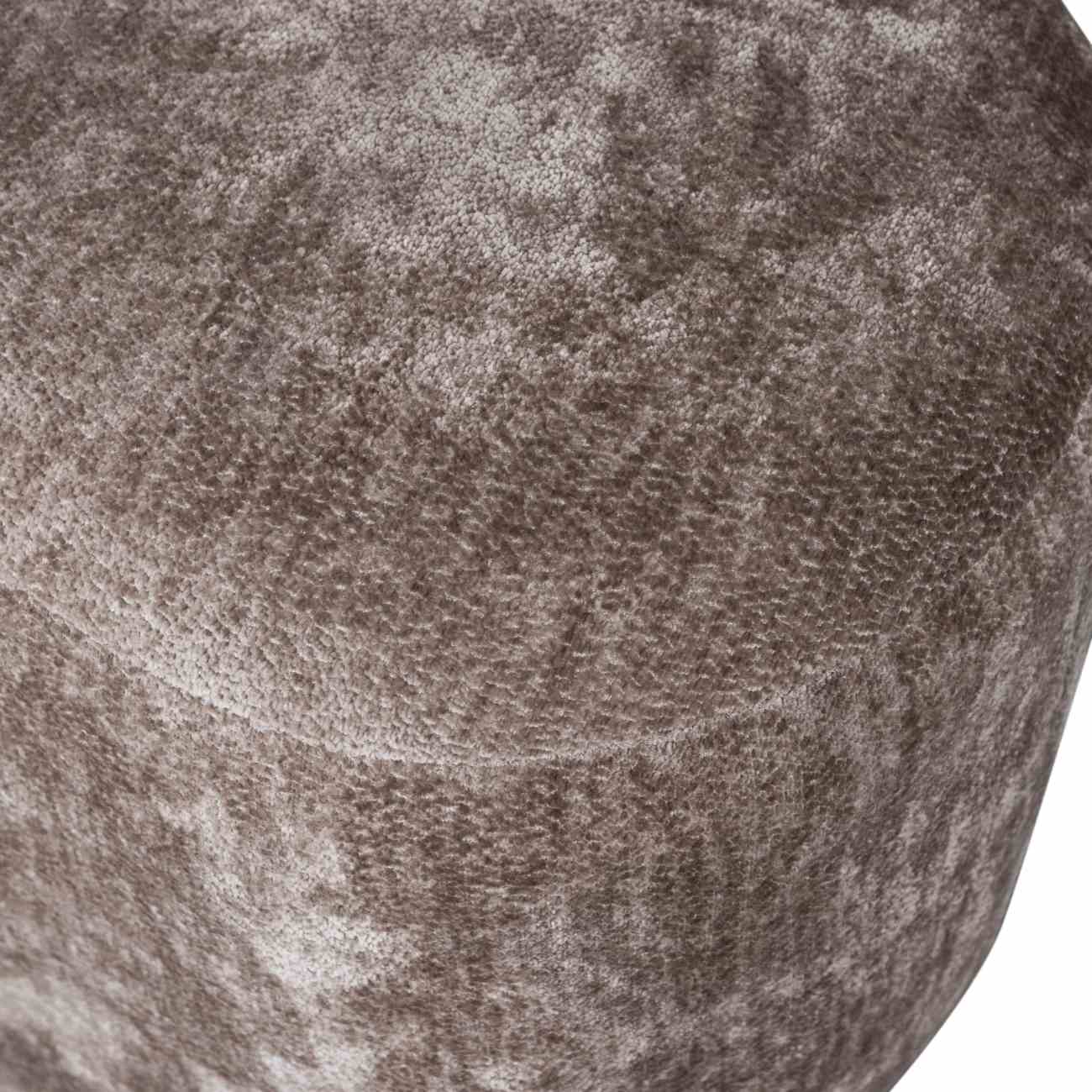 Hocker Popular aus Chenille-Stoff, Taupe