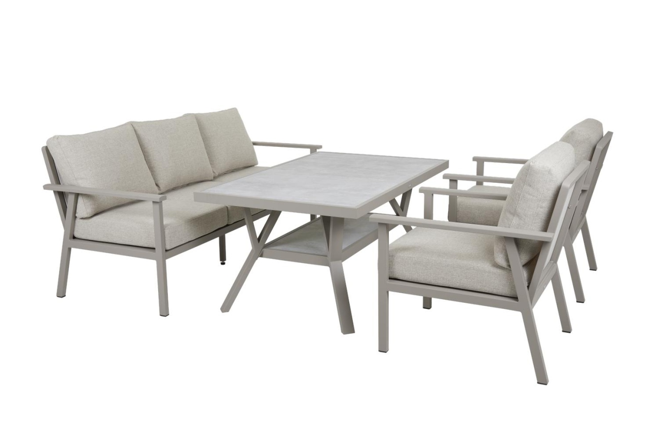 Gartentisch Samvaro 140 cm, Beige