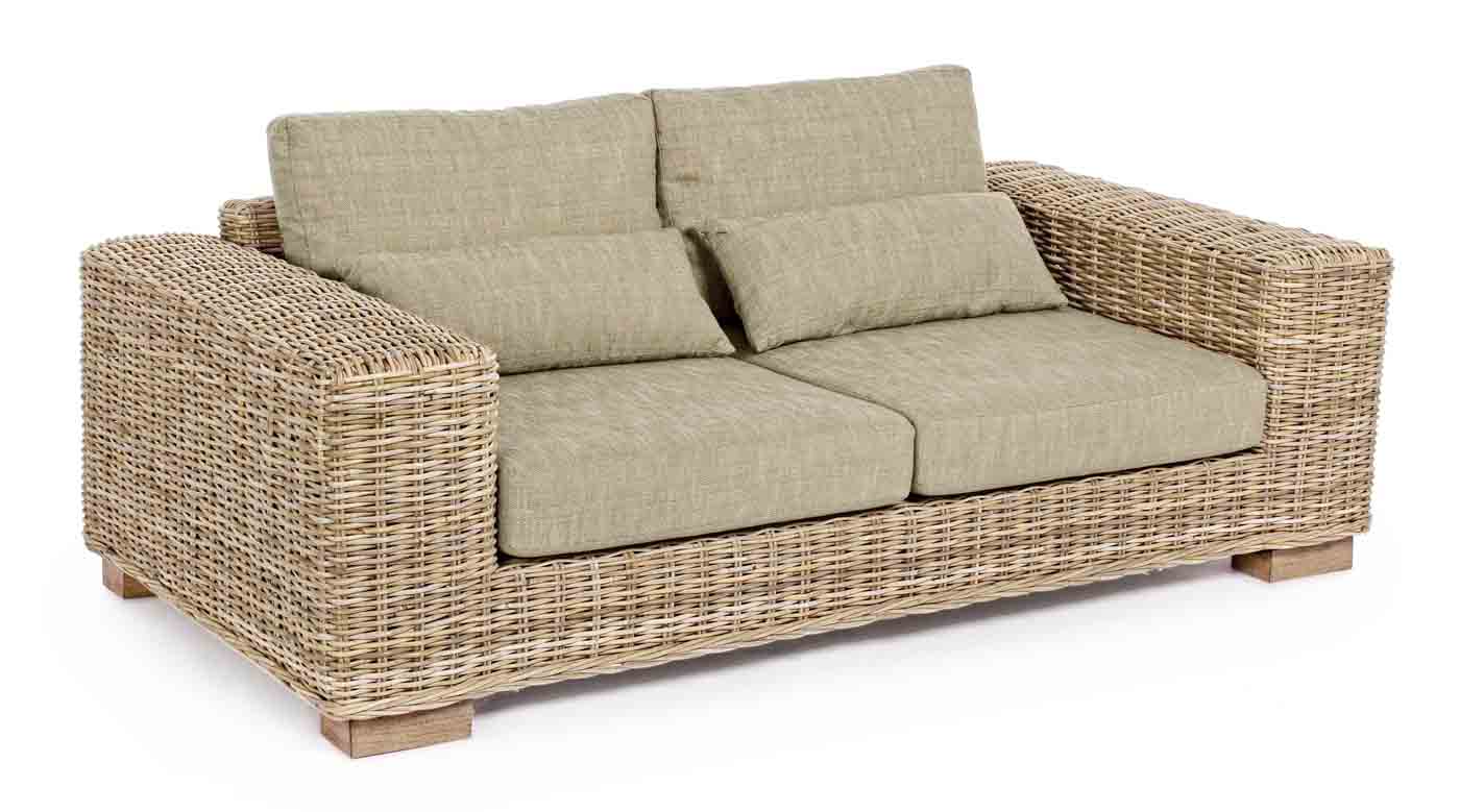 Rattansofa Leandro, 2,5 Sitzer