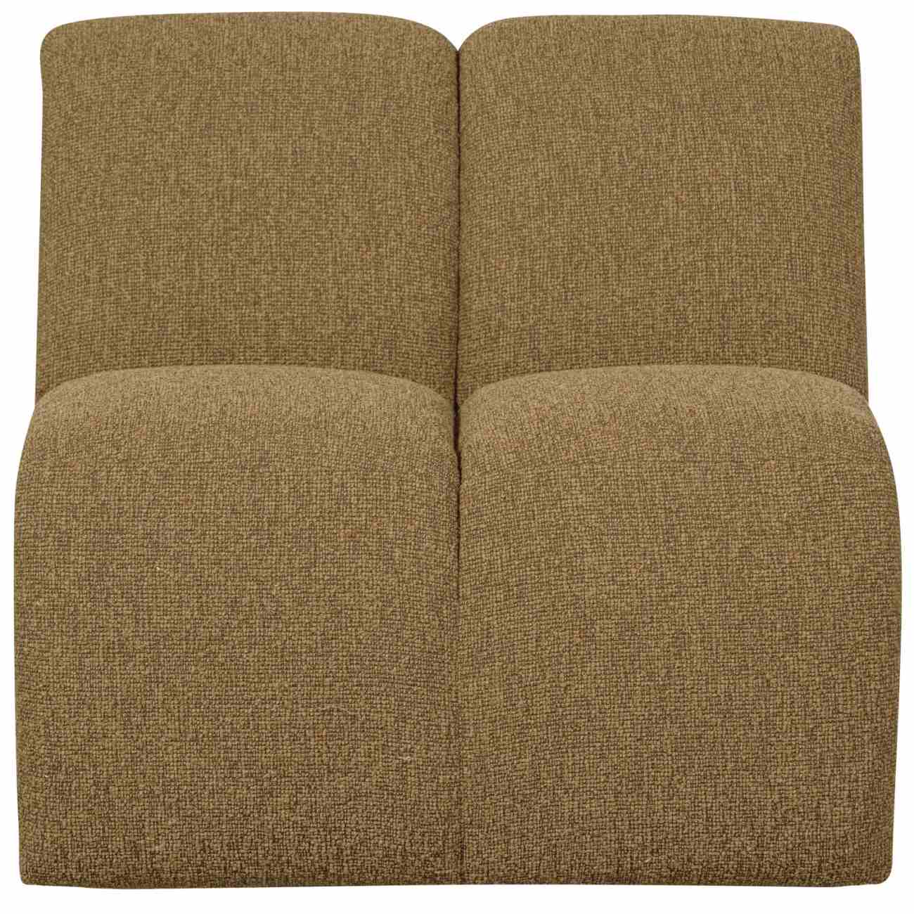 Modulsofa Mojo Boucle Einzel-Element, Gelb/Braun