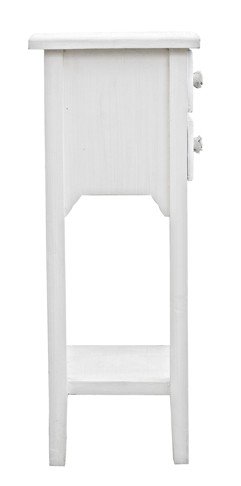 Nachttisch Blanc aus MDF, 2 Schubladen