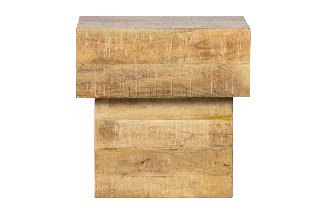 Beistelltisch Balk aus Mangoholz 50x35 cm, Natur