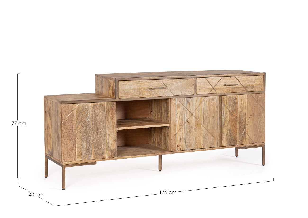 Sideboard Jaidev aus Mangoholz, 175 cm