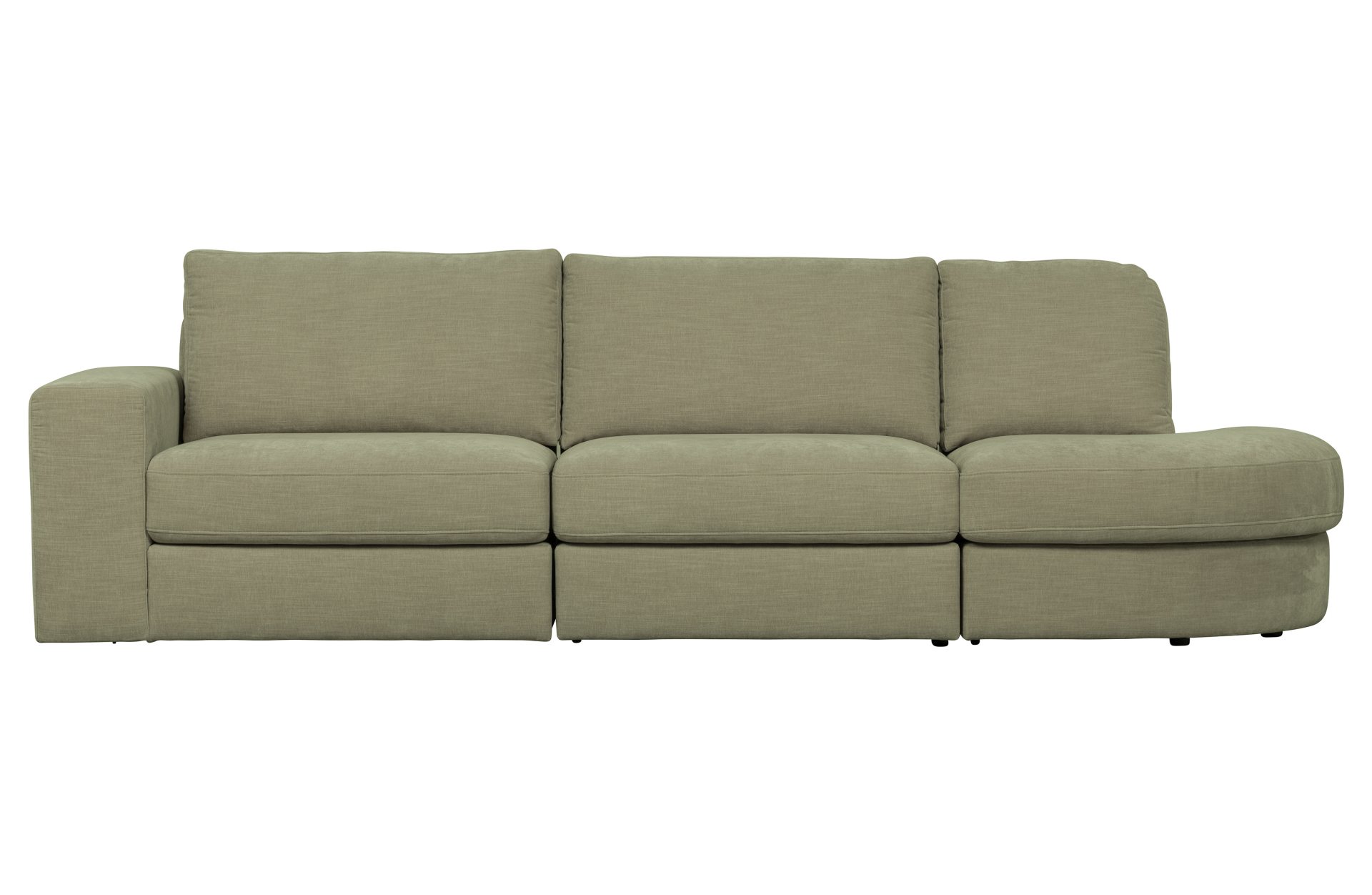 Modulsofa Family 1-Seat Eck-Element Rund Rechts, Grün