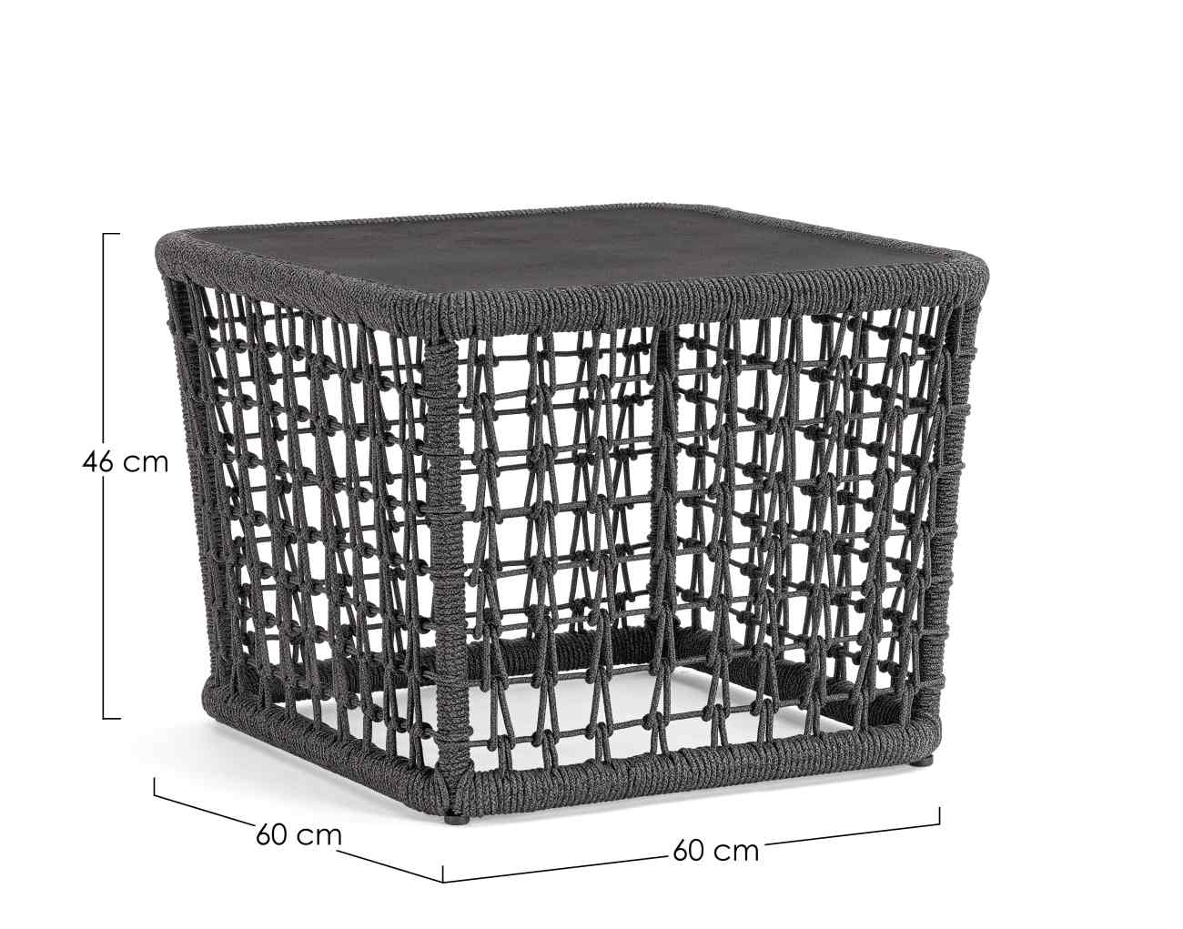 Gartencouchtisch Kollar aus Aluminium, Anthrazit