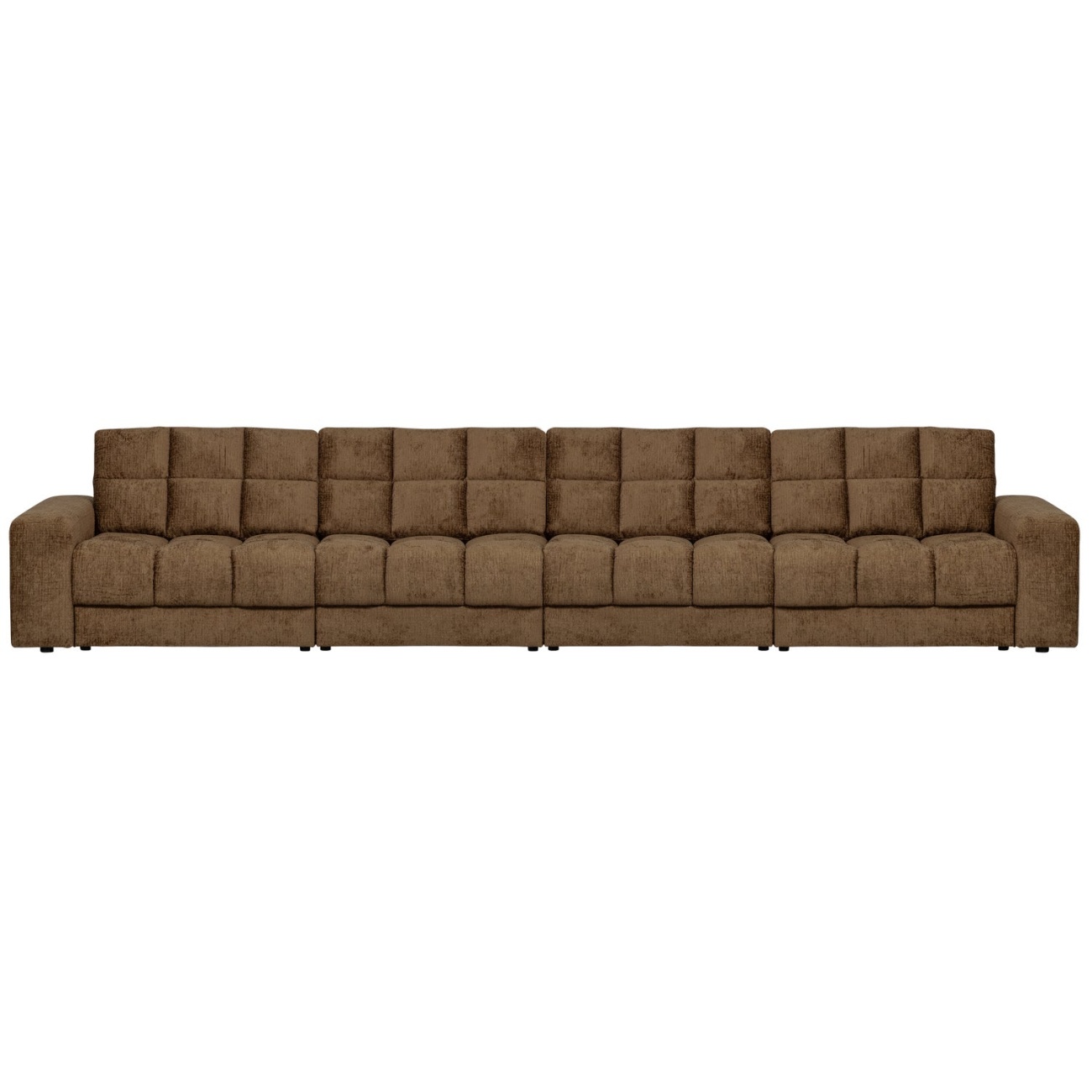 Sofa Date 4-Sitzer aus Struktursamt, Brass