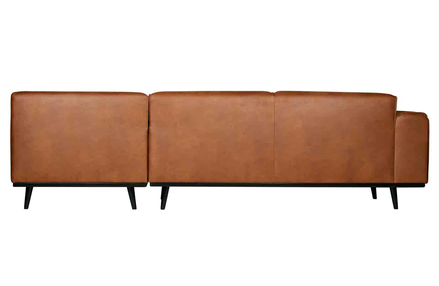 Ecksofa Statement Lederoptik, rechts Cognac