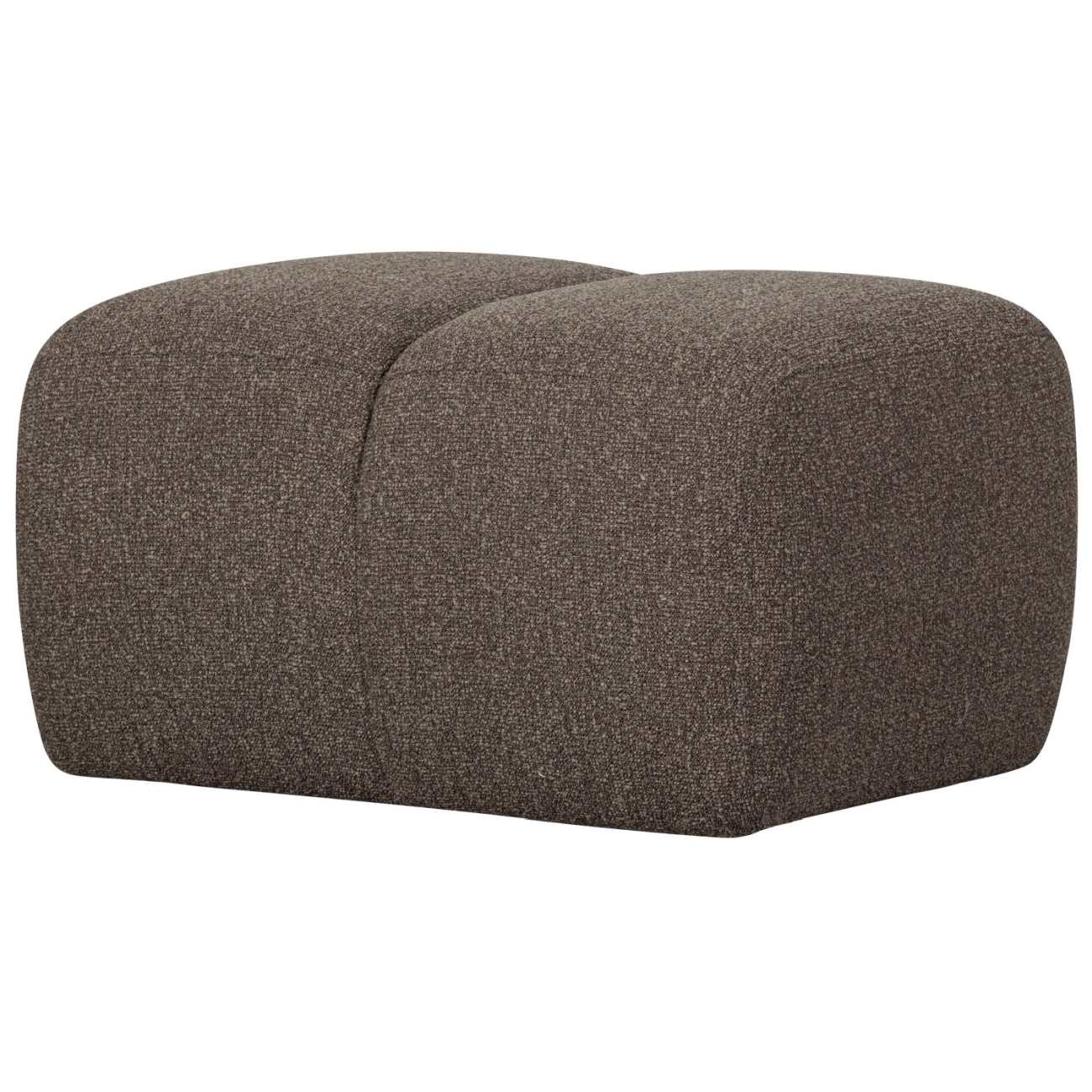 Hocker Mojo aus Boucle-Stoff, Braun