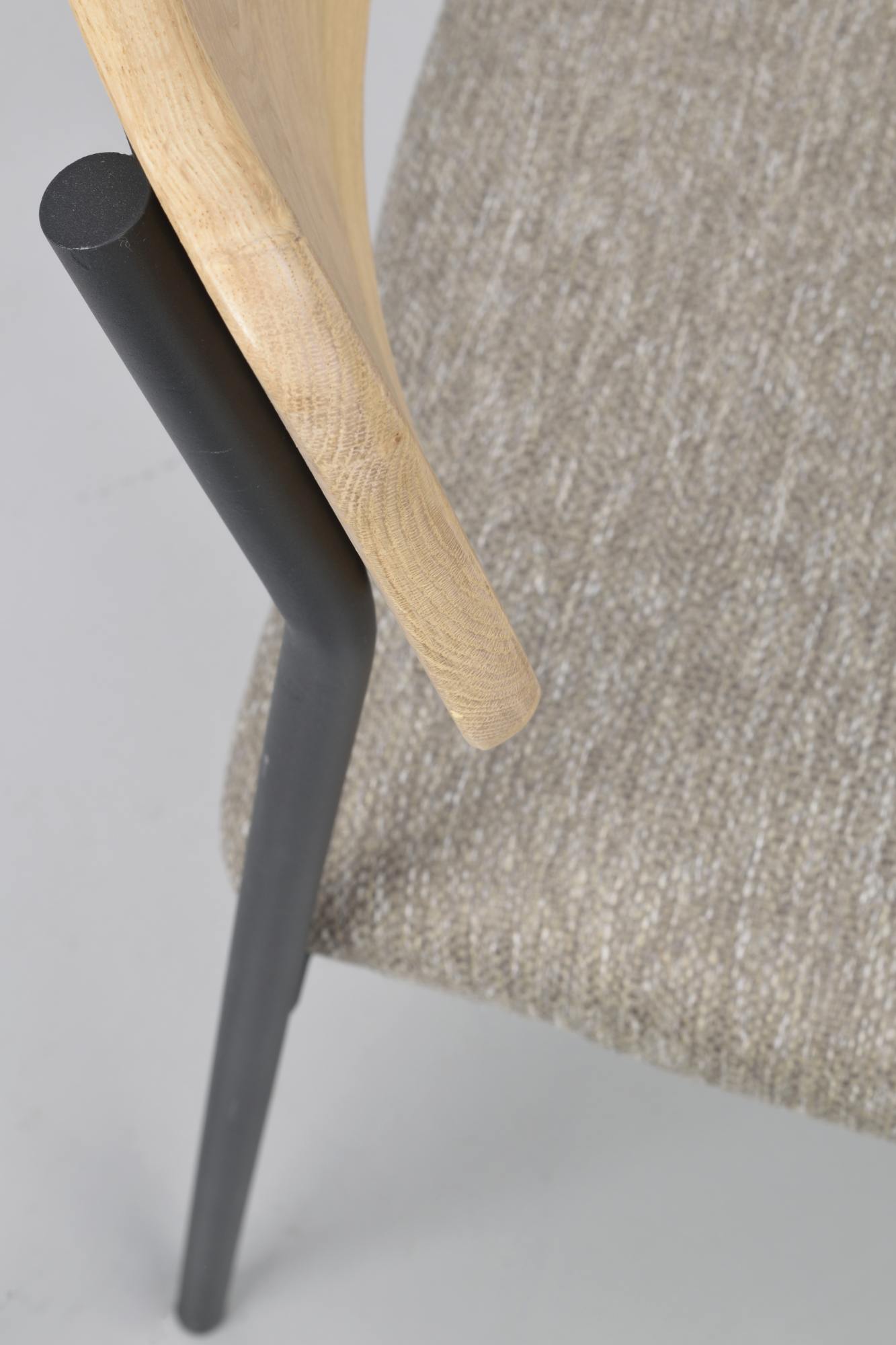 Stuhl Maymont 2er Set, Eiche / Dunkelbeige – modernes Design trifft Komfort.