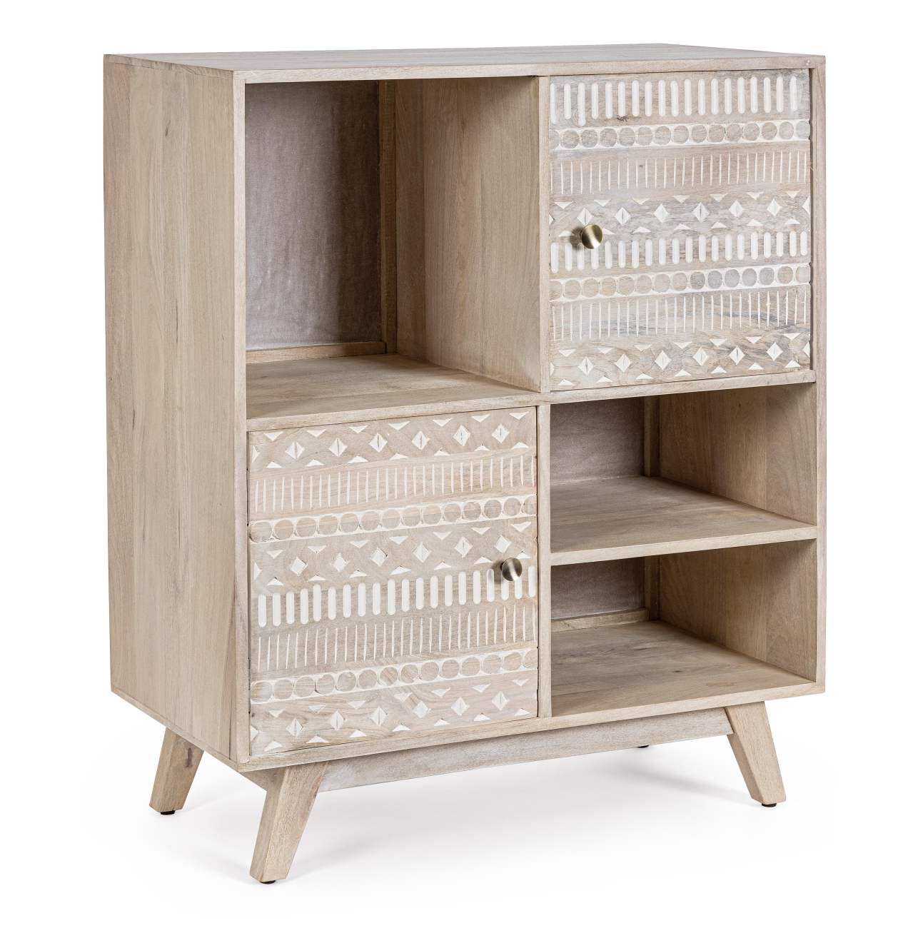 Highboard Indria aus Mangoholz, 85 cm