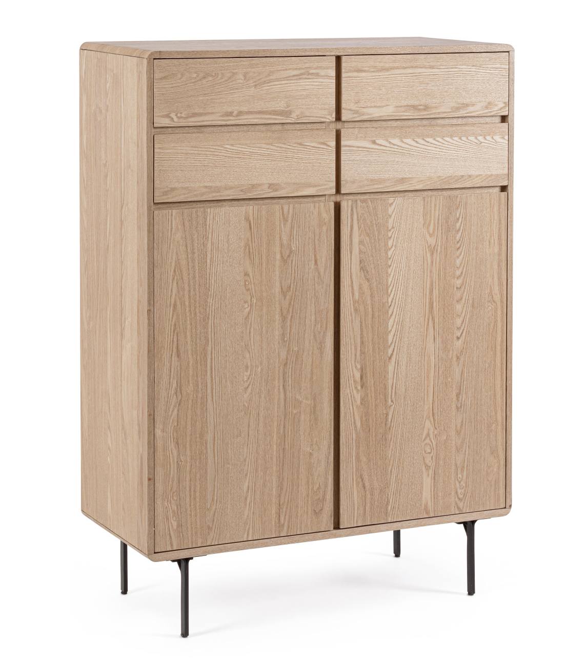 Highboard Widald aus Eschenholz, Natur