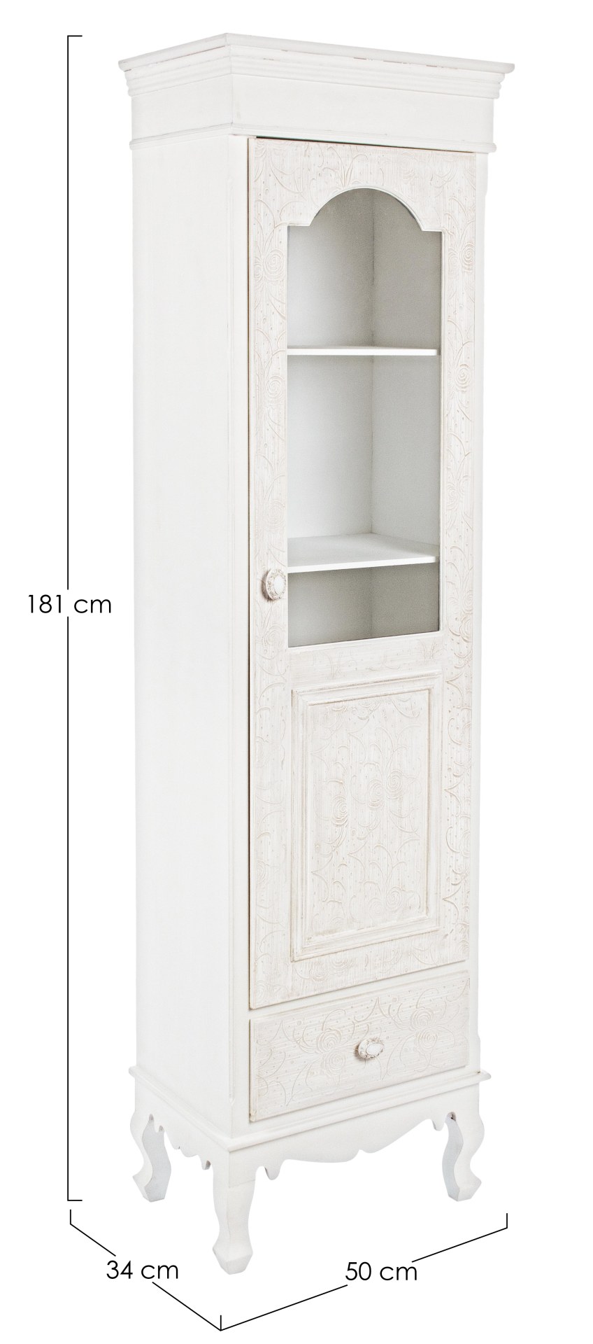 Vitrine Clorine aus MDF, 1 Tür