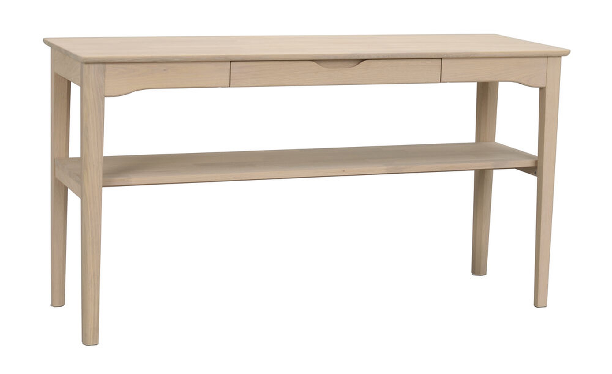Konsole Markham mit Schublade, 140x40x75cm, Eiche Whitewash