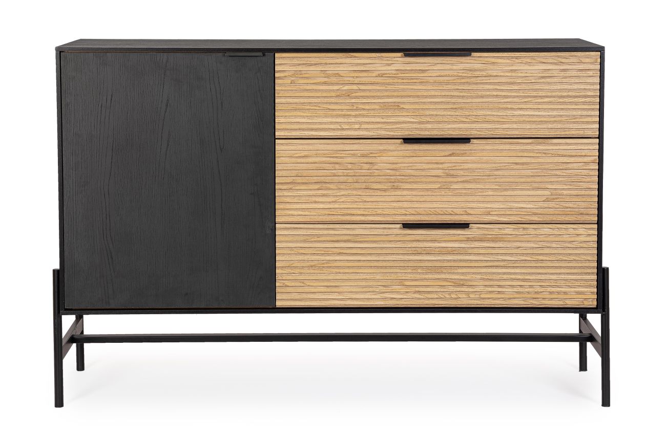 Sideboard Allycia aus Eschenholz, 124 cm