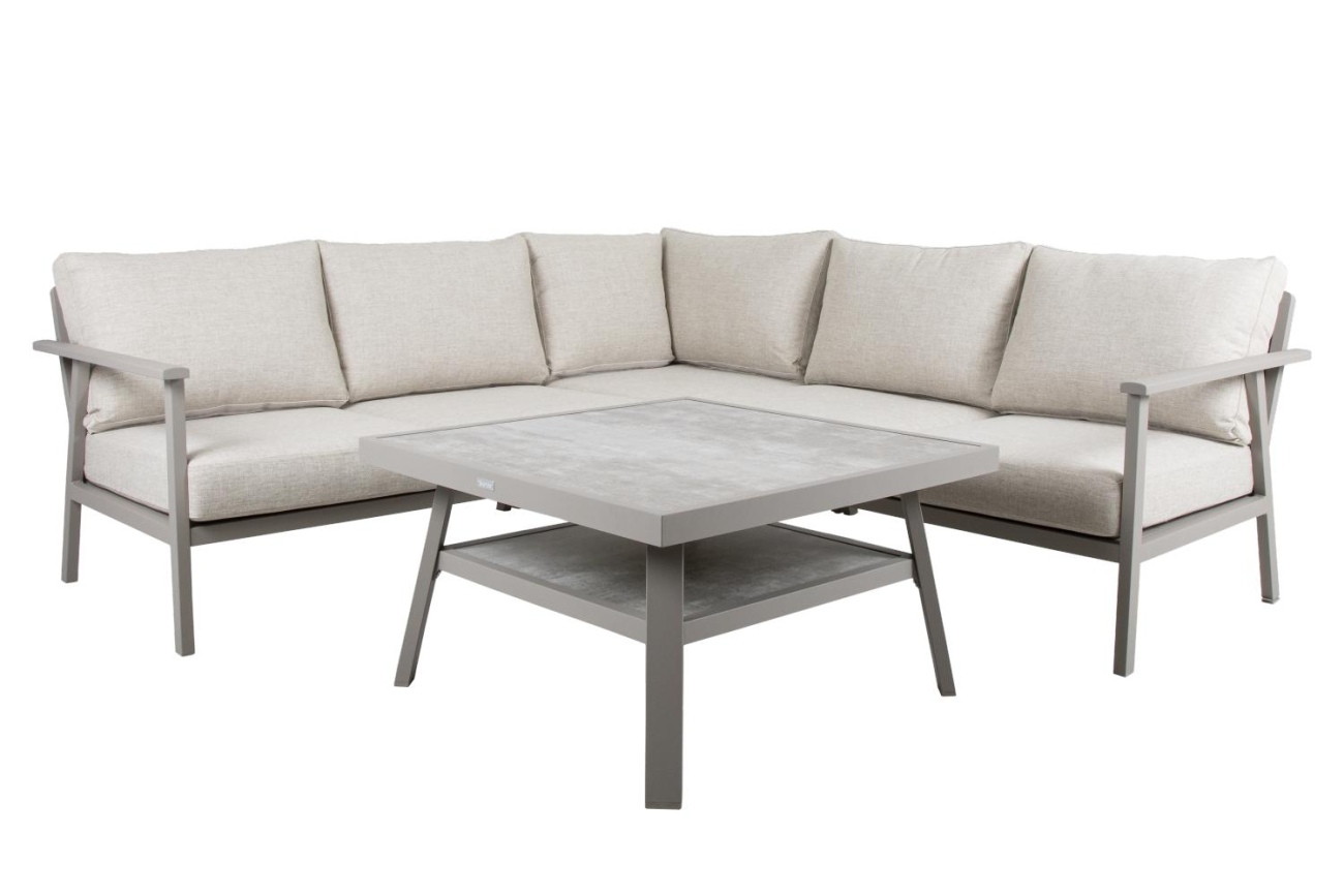 Gartencouchtisch Samvaro 90x90 cm, Beige