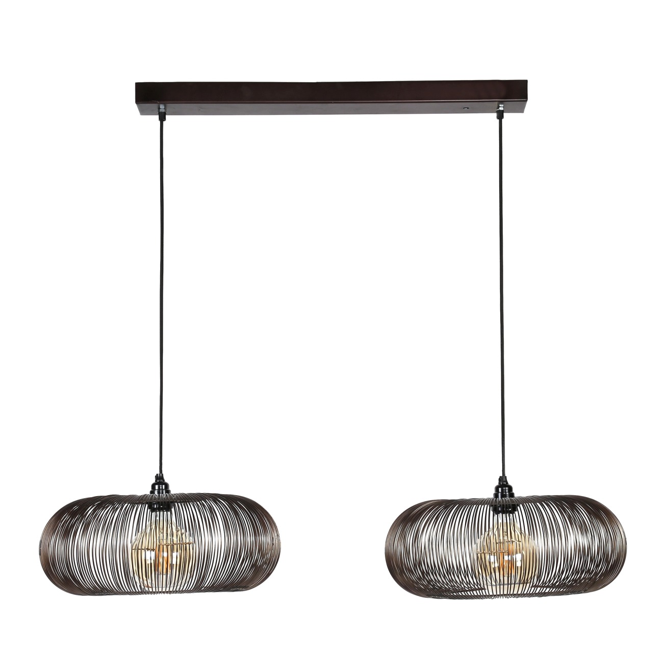 Hängeleuchte Sea Urchin, 2-flammig - Metall Kupferbraun, Ø 43 cm, LED