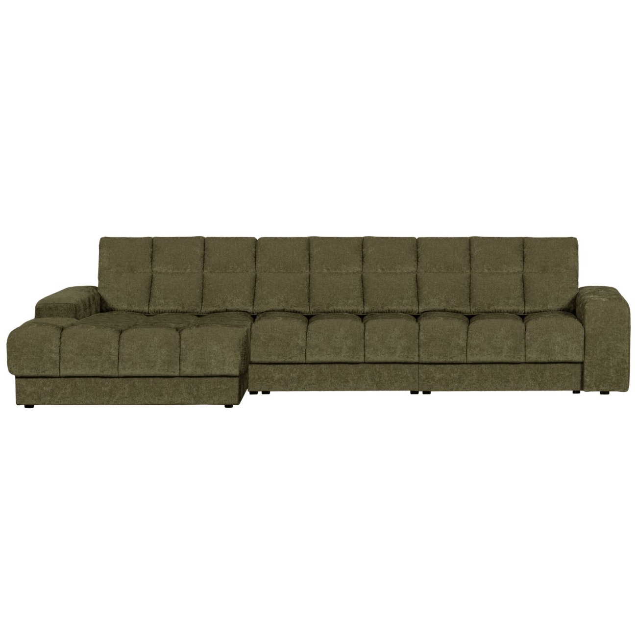 Chaiselongue Date aus Webstoff Links, Grün