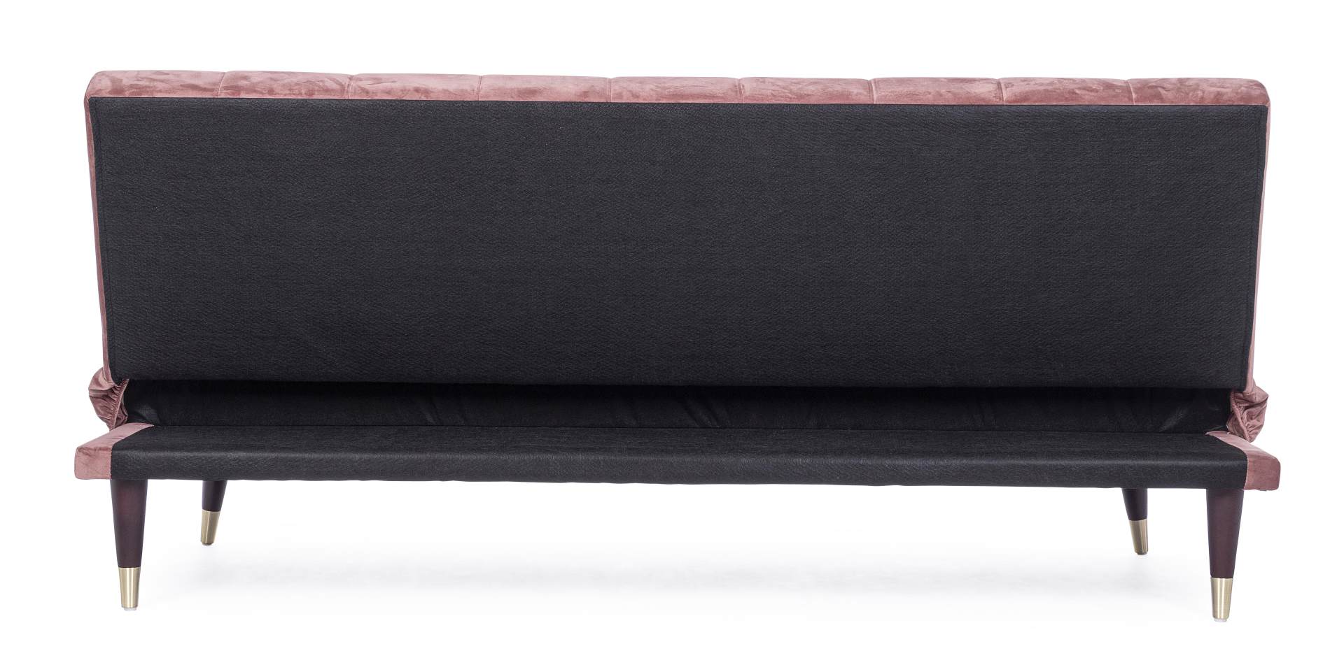 Schlafsofa Alma aus Samt, Rosa