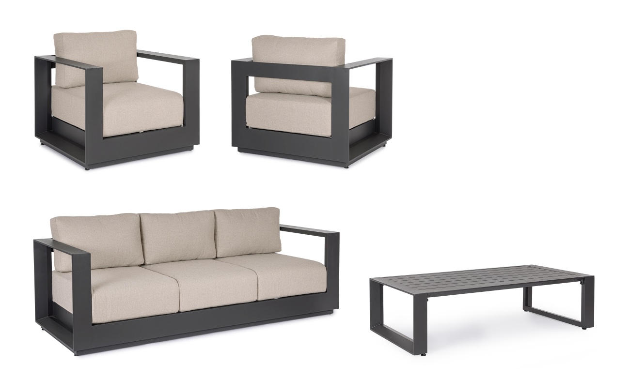 Garten-Set Moses 4er Gruppe, Anthrazit