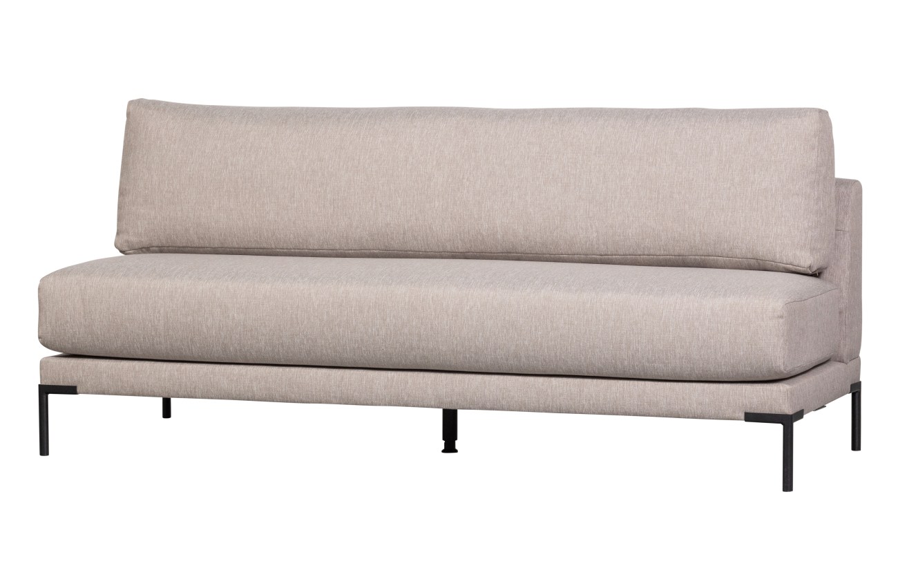 Bank Couple Element aus Melange-Stoff 200 cm, Natur