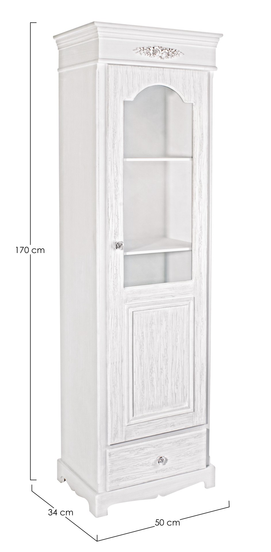 Vitrine Blanc aus MDF, 170 cm