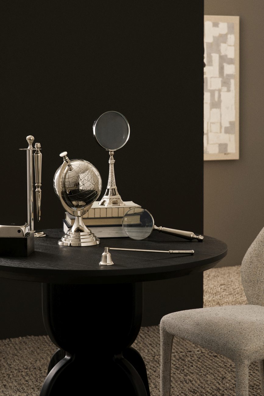 Esstisch Empire Ø 80 cm, Schwarz