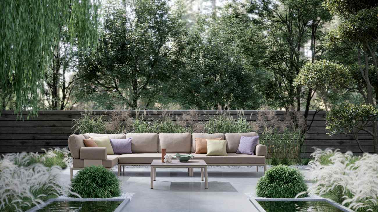 Gartencouchtisch Gerald aus Aluminium 90x90 cm, Pelikan