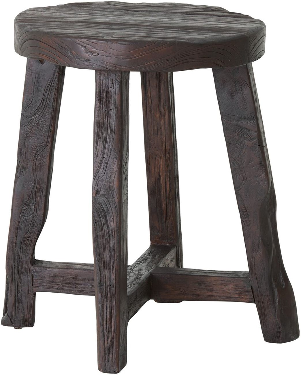 Hocker Gio aus Teakholz, Dunkelbraun