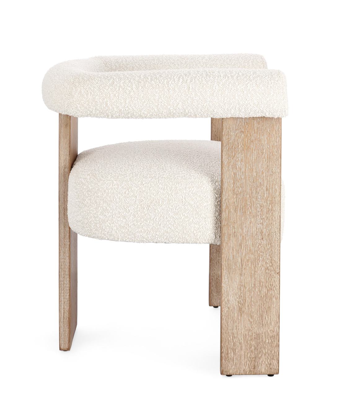 Esszimmerstuhl Agape aus Boucle, Natur / Natur