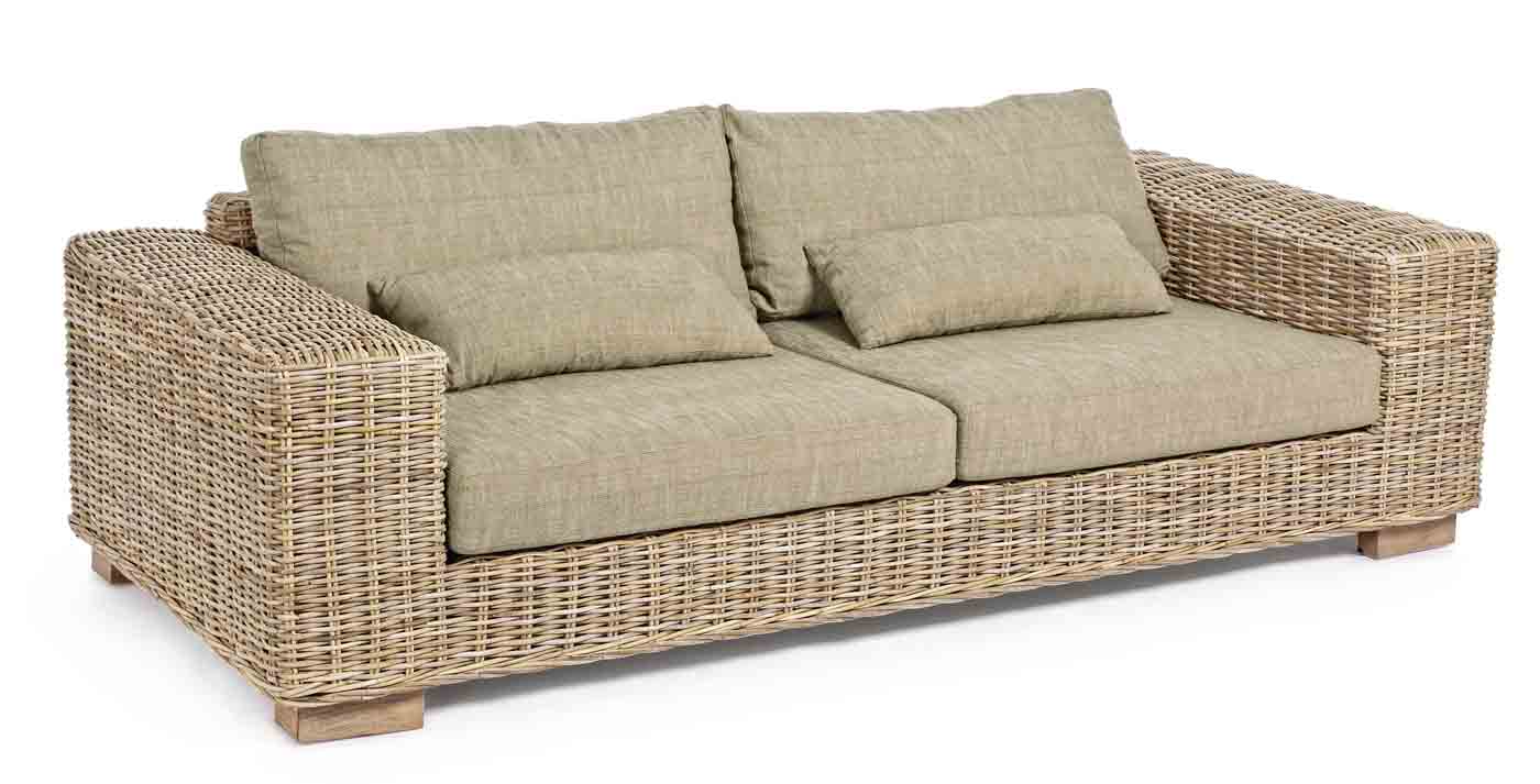 Rattansofa Leandro, 3,5 Sitzer