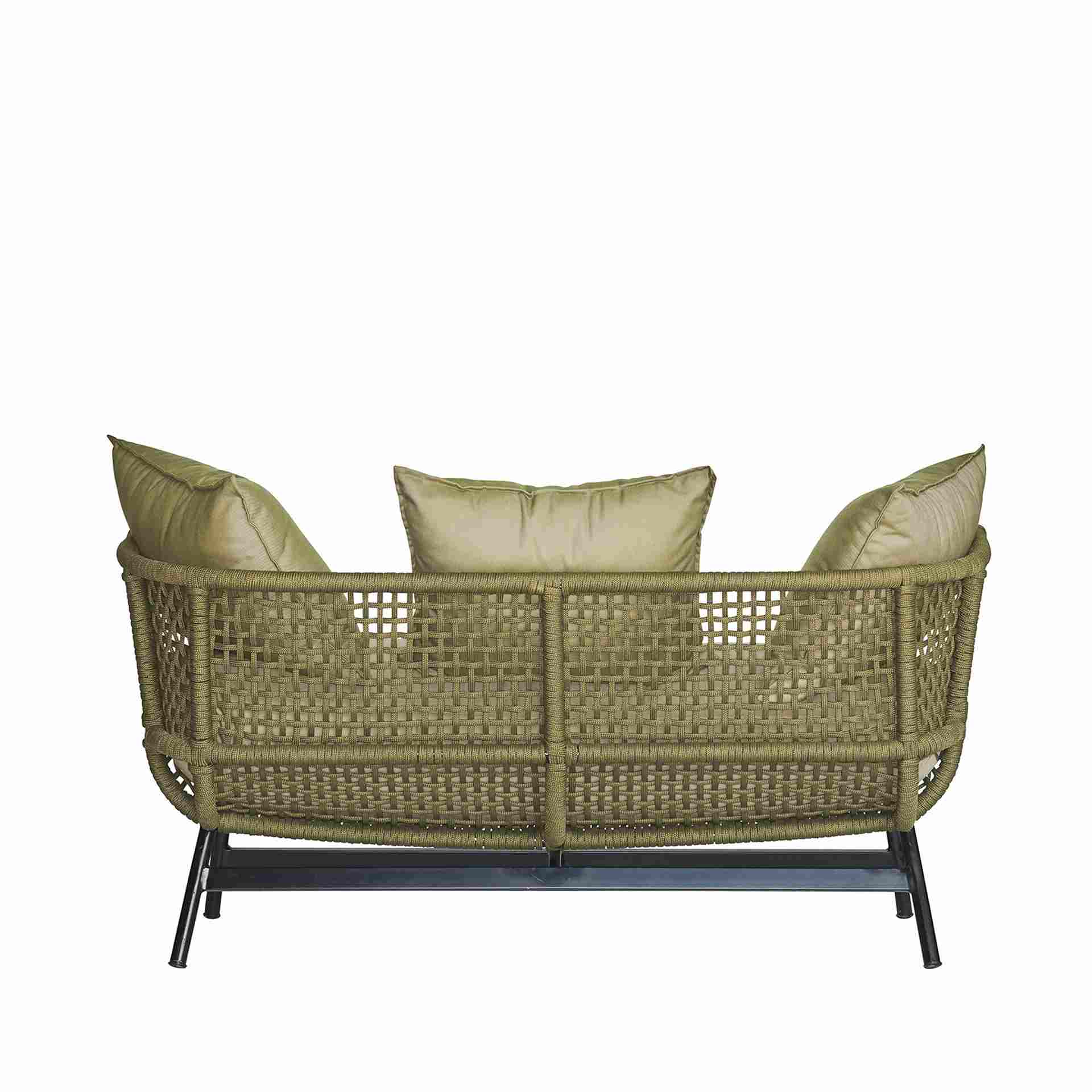 Loungesofa Suka aus Aluminium, Olive