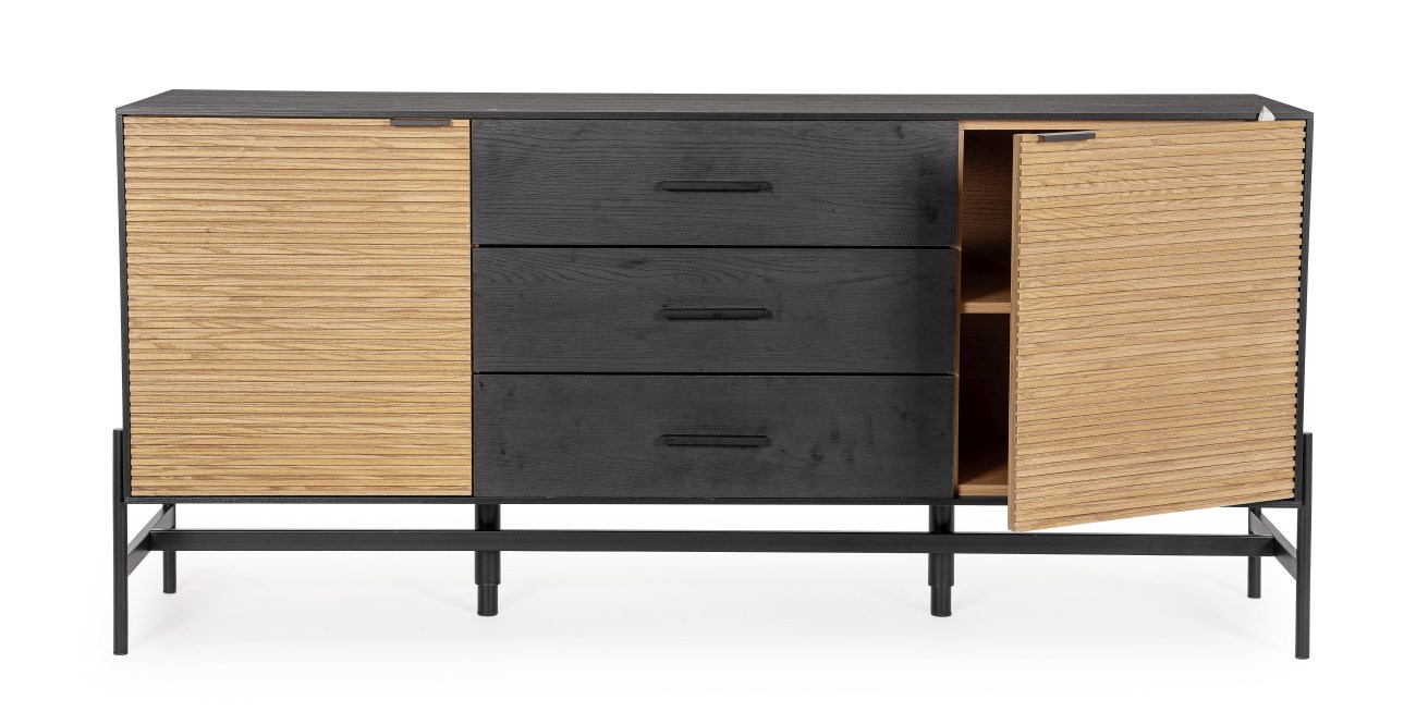 Sideboard Allycia aus Eschenholz, 164 cm