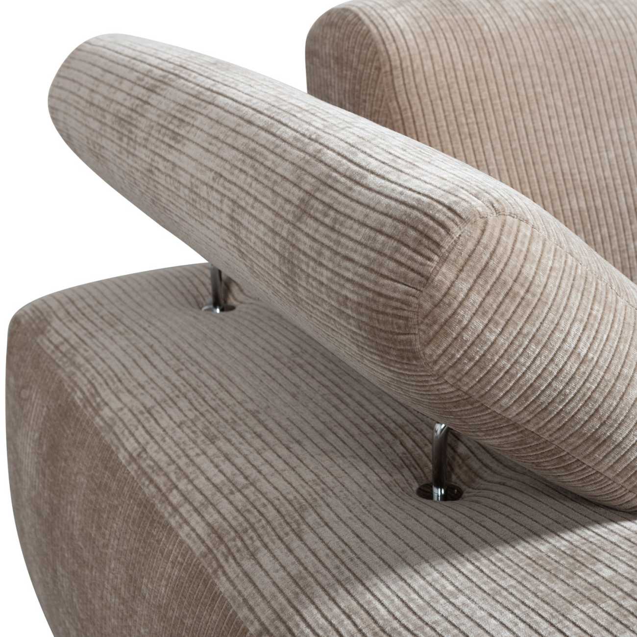 Modulsofa Mojo Flachcord Chaiselongue-Links, Sand