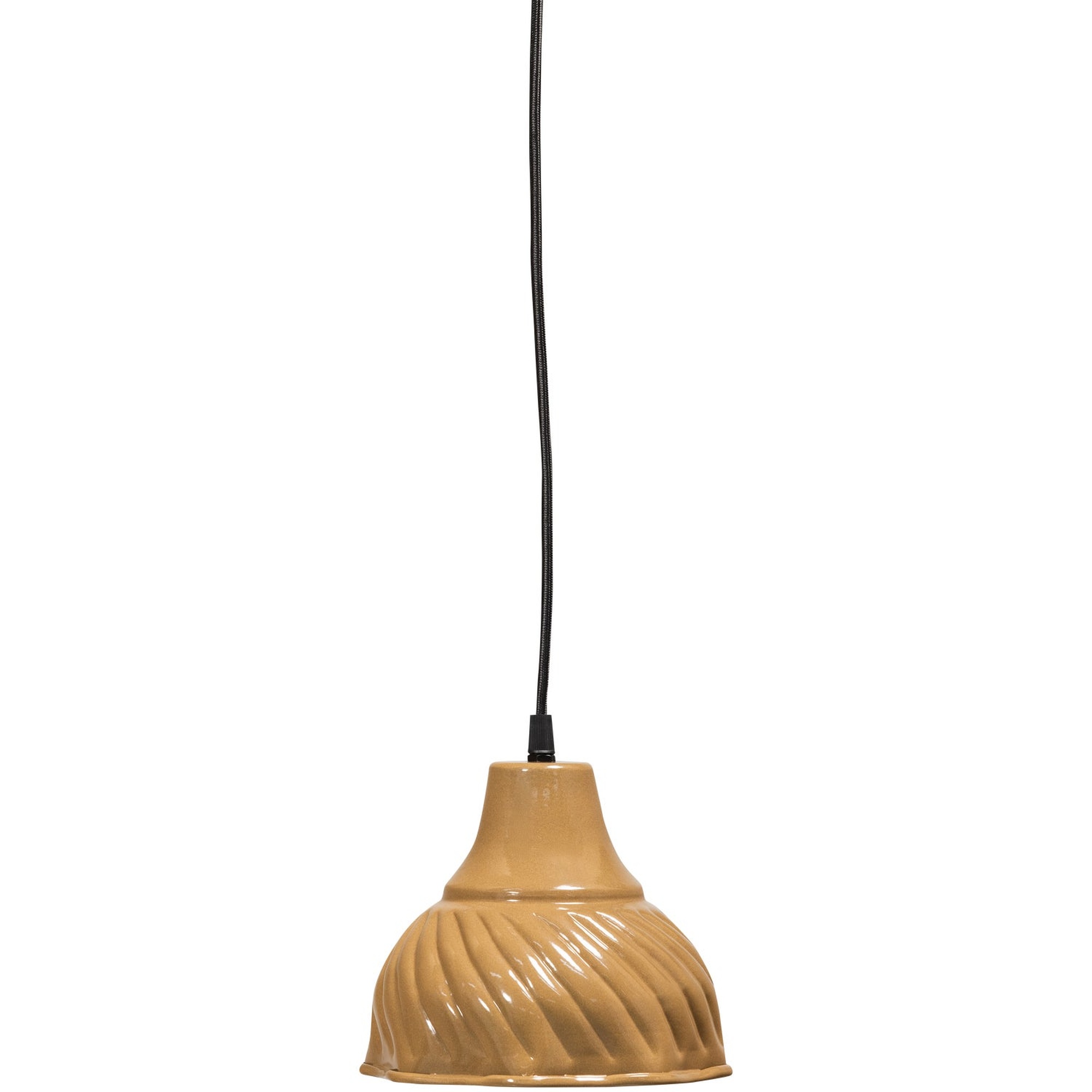 Arleso Hängelampe aus Metall in Honiggelb - moderne Pendelleuchte 16 x 16 x 18 cm