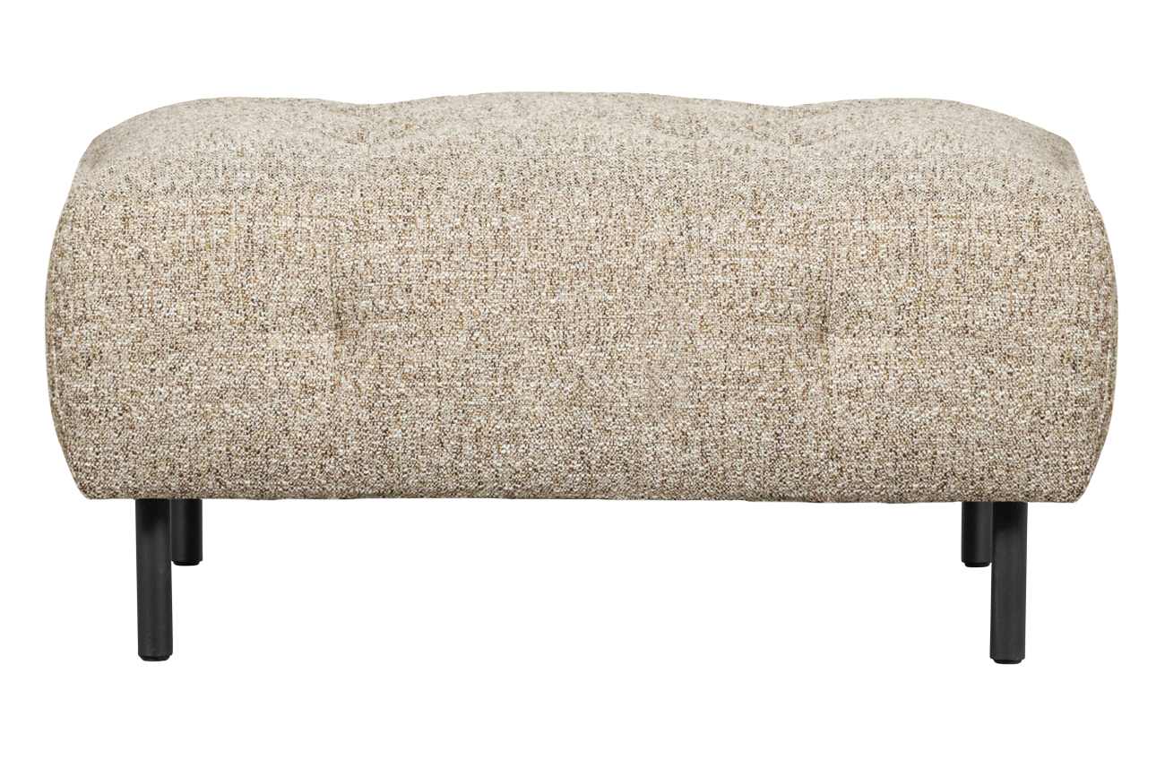 Hocker Lloyd aus grobmaschigen Stoff, Beige