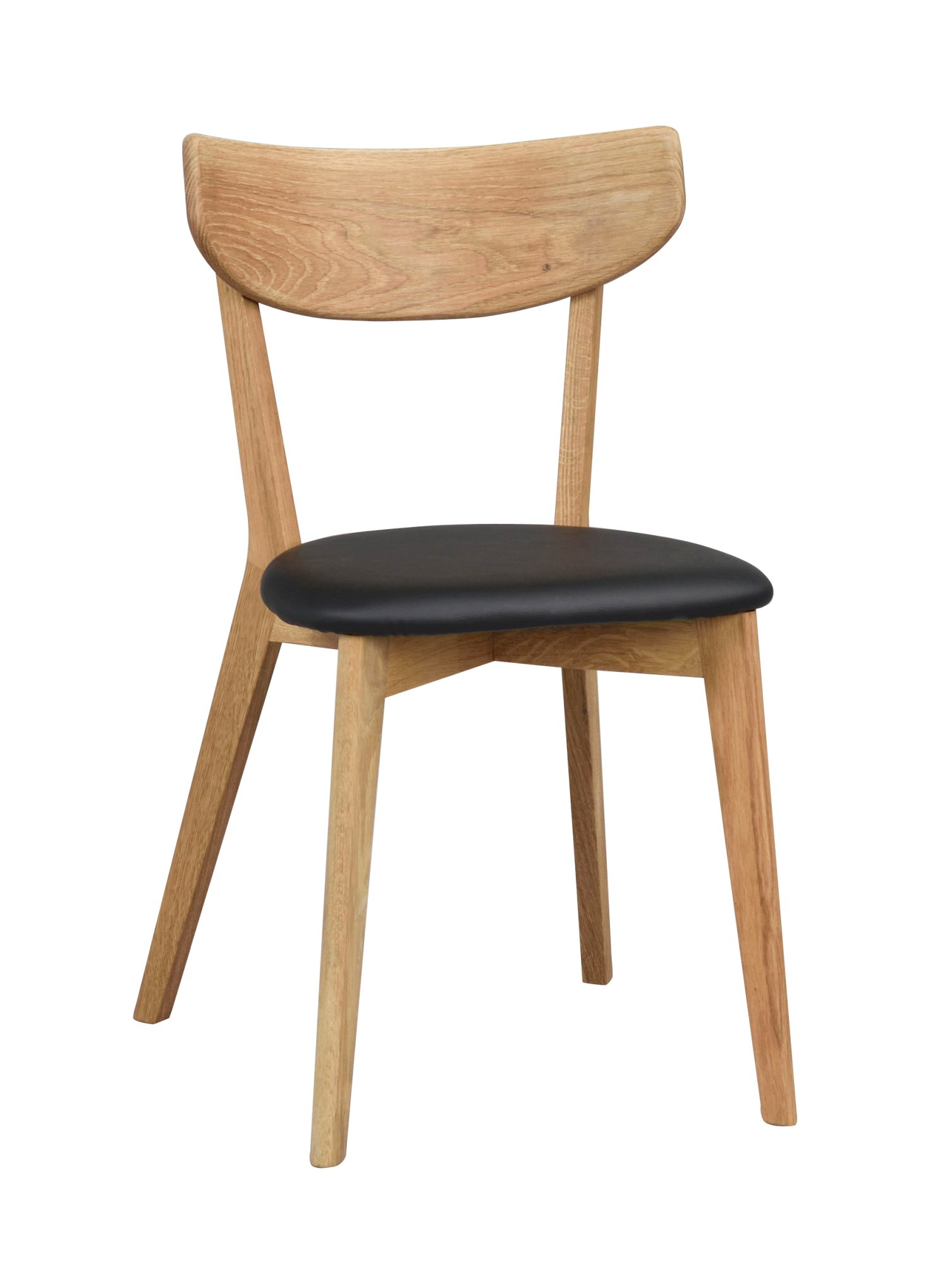 Stuhl Ami Eiche 2er Set, Natur / Schwarz