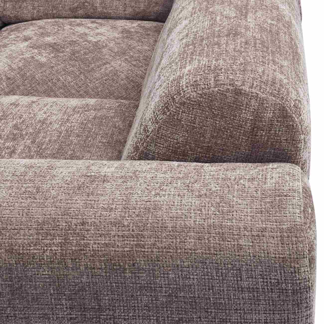 Ecksofa Cloud aus Chenille-Stoff Rechts, Taupe